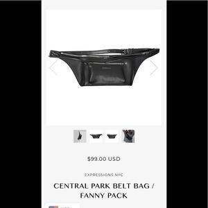 Nwt vegan leather peta approved Fanny pack bag